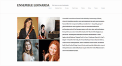 Desktop Screenshot of ensembleleonarda.com
